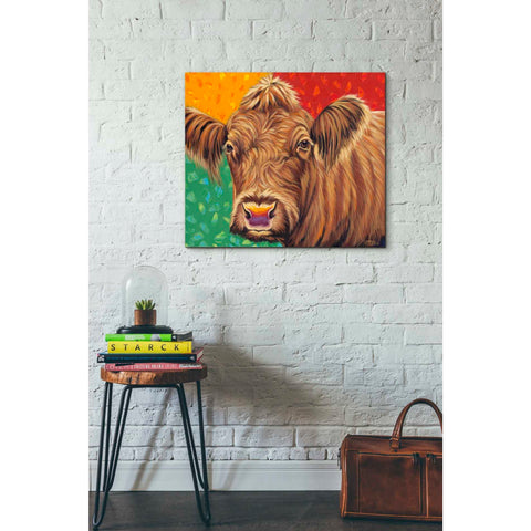 Image of 'Colorful Country Cows II' by Carolee Vitaletti, Giclee Canvas Wall Art