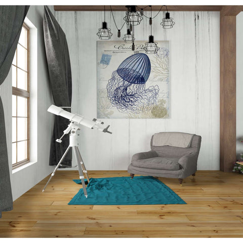 Image of 'Seaside Postcard Cream f,' by Fab Funky, Canvas Wall Art,26 x 30