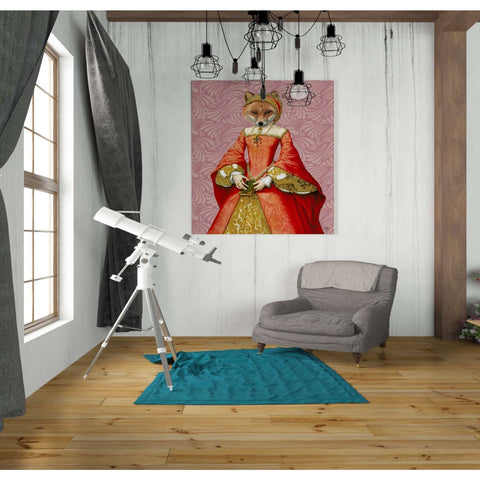 Image of 'Fox Queen' by Fab Funky, Giclee Canvas Wall Art