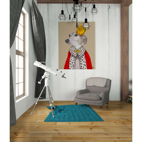Image of 'Greyhound Queen' by Fab Funky, Giclee Canvas Wall Art