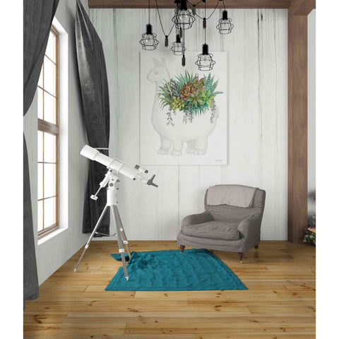 Image of 'Proud Llama Pot II' by Cindy Jacobs, Giclee Canvas Wall Art