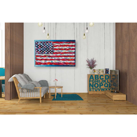 Image of 'Vibrant Stars & Stripes' by Carolee Vitaletti, Giclee Canvas Wall Art