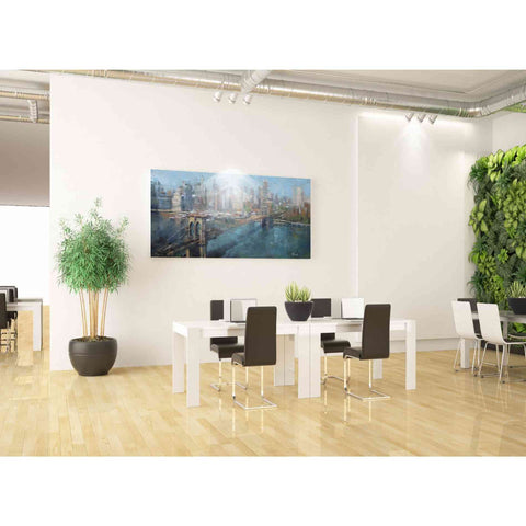 Image of 'Brooklyn Bridge' by Mark Lague, Canvas Wall Art,60 x 30