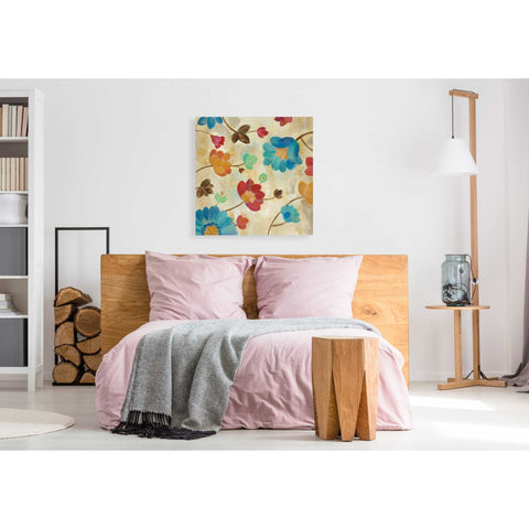 Image of 'Coral and Teal Garden II' by Silvia Vassileva, Canvas Wall Art,37 x 37