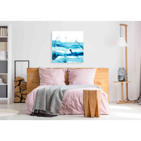 Image of 'Blue Currents III' by Ethan Harper, Canvas Wall Art,37 x 37
