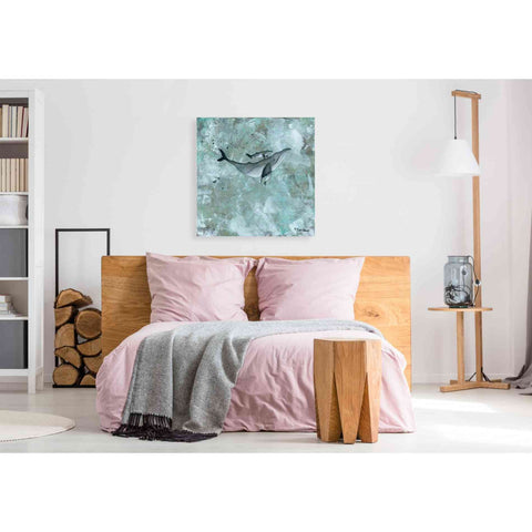 Image of 'Simplicity Humpback' by Britt Hallowell, Canvas Wall Art,37 x 37