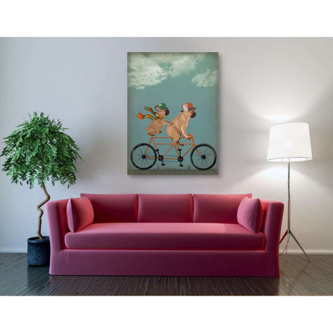 Image of 'French Bulldog Tandem,' by Fab Funky, Giclee Canvas Wall Art