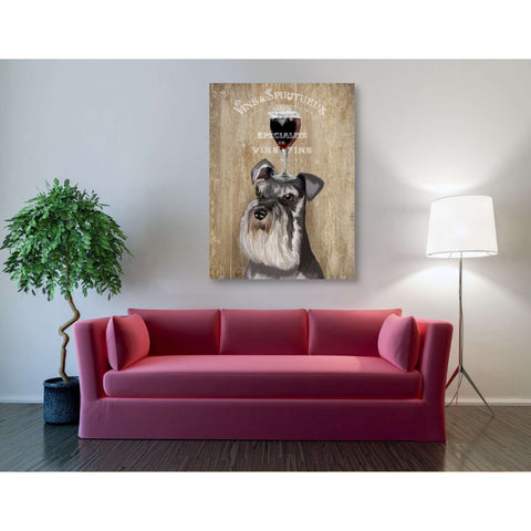 Image of 'Dog Au Vin, Schnauzer' by Fab Funky, Giclee Canvas Wall Art