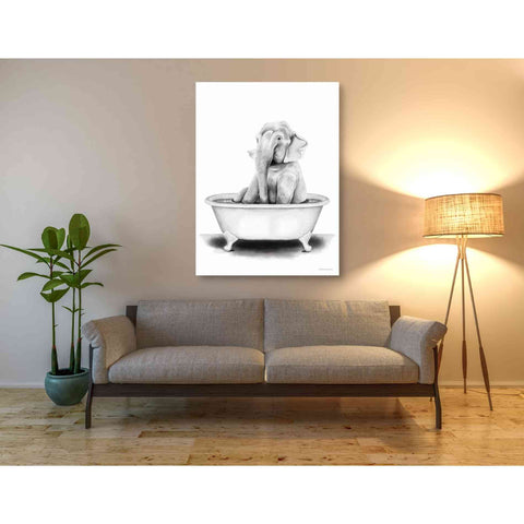 Image of 'Elephant in Tub' by Rachel Nieman, Canvas Wall Art,40 x 54