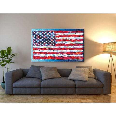 Image of 'Vibrant Stars & Stripes' by Carolee Vitaletti, Giclee Canvas Wall Art