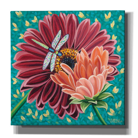 Image of 'Dragonfly on Blooms II' by Carolee Vitaletti, Giclee Canvas Wall Art