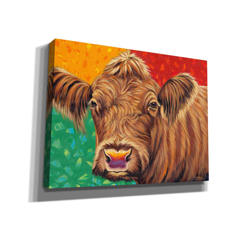 Image of 'Colorful Country Cows II' by Carolee Vitaletti, Giclee Canvas Wall Art