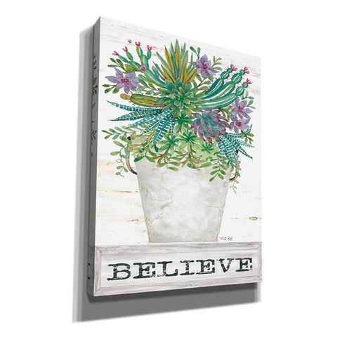 Image of 'Believe Succulents' by Cindy Jacobs, Giclee Canvas Wall Art