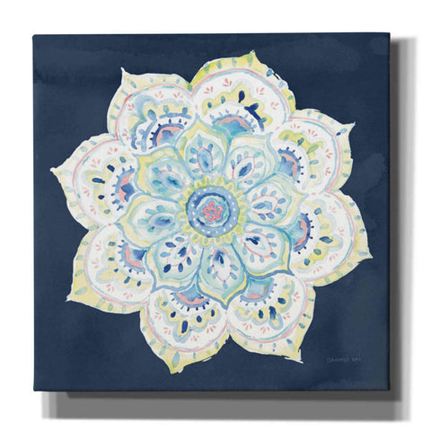 Image of 'Jaipur VI Navy' by Danhui Nai, Canvas Wall Art,Size 1 Sqaure
