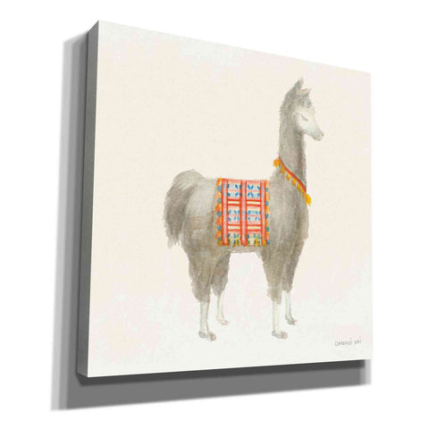 Image of 'Festive Llama I' by Danhui Nai, Canvas Wall Art,Size 1 Sqaure
