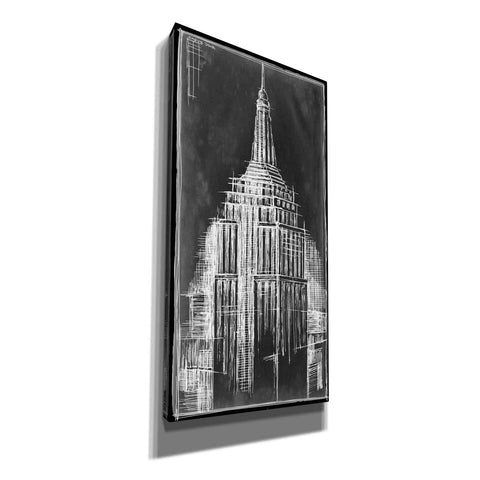Image of 'Empire State Blueprint' by Ethan Harper Canvas Wall Art,Size 2 Portrait