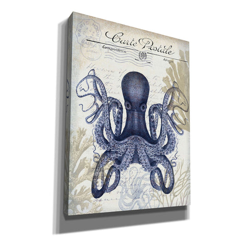 Image of 'Seaside Postcard Cream c,' by Fab Funky, Giclee Canvas Wall Art