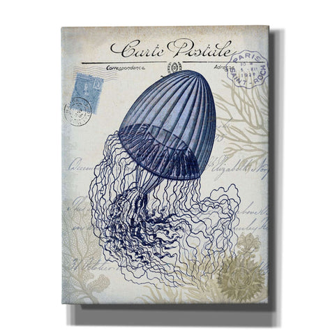 Image of 'Seaside Postcard Cream f,' by Fab Funky, Canvas Wall Art