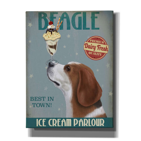 Image of 'Beagle Ice Cream,' by Fab Funky, Giclee Canvas Wall Art