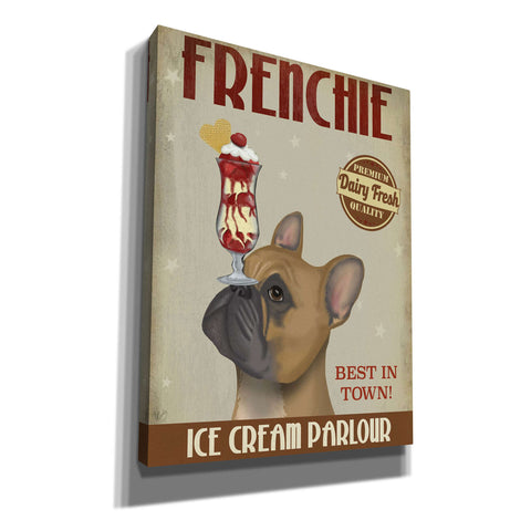 Image of 'French Bulldog Ice Cream,' by Fab Funky, Giclee Canvas Wall Art