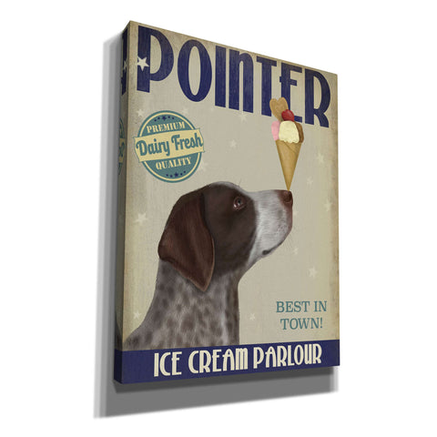 Image of 'German Shorthaired Pointer Ice Cream,' by Fab Funky, Giclee Canvas Wall Art