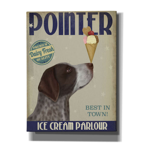 Image of 'German Shorthaired Pointer Ice Cream,' by Fab Funky, Giclee Canvas Wall Art