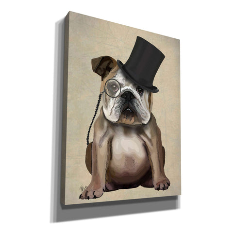 Image of 'English Bulldog, Formal Hound and Hat' by Fab Funky, Giclee Canvas Wall Art