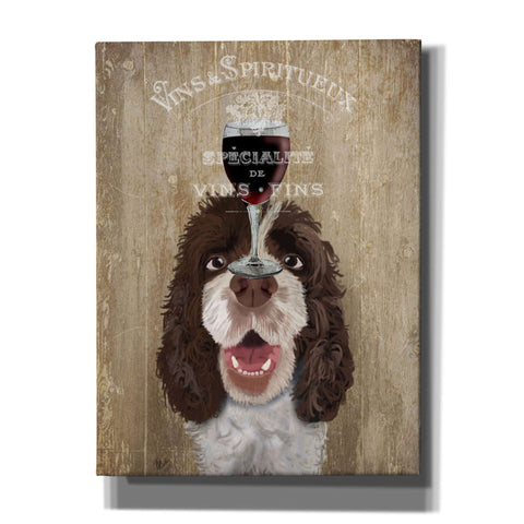 Image of 'Dog Au Vin, Springer Spaniel' by Fab Funky, Giclee Canvas Wall Art