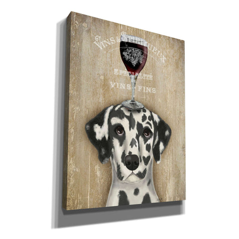 Image of 'Dog Au Vin Dalmatian' by Fab Funky, Giclee Canvas Wall Art