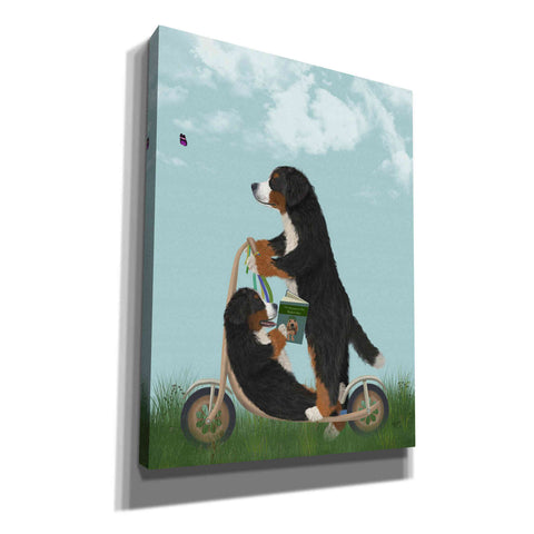 Image of 'Bernese Scooter' by Fab Funky Giclee Canvas Wall Art