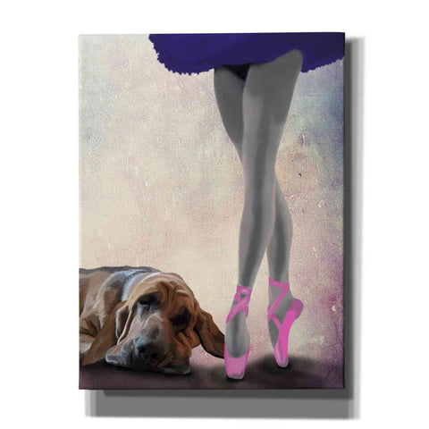 Image of 'Bloodhound And Ballet Dancer' by Fab Funky Giclee Canvas Wall Art