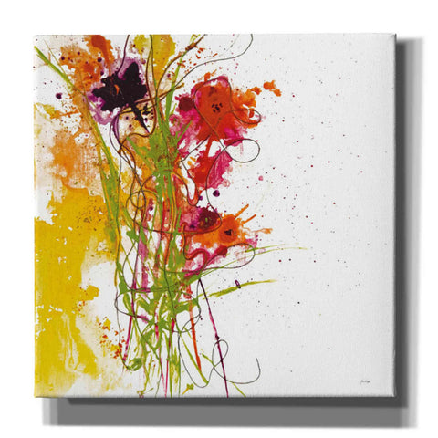 Image of 'Flower Tango on White' by Jan Griggs, Giclee Canvas Wall Art