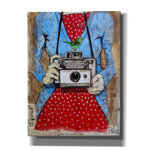 Image of 'Blue Flamingo' by Loui Jover, Canvas Wall Art