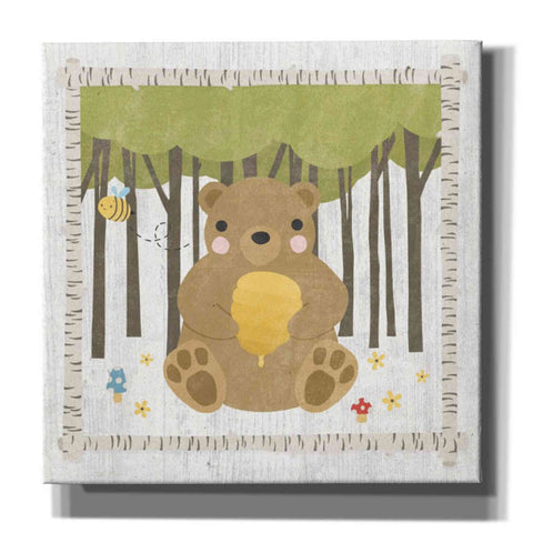 Image of 'Woodland Hideaway Bear' by Moira Hershey, Canvas Wall Art