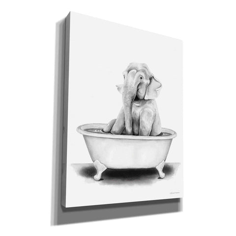 Image of 'Elephant in Tub' by Rachel Nieman, Canvas Wall Art,Size B Portrait