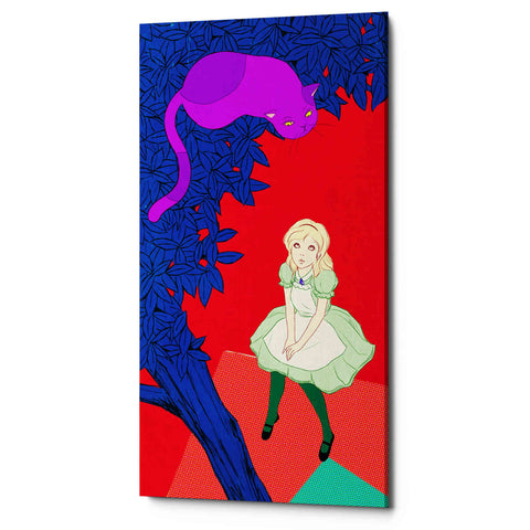 Image of 'Alice and Cheshire Cat' by Sai Tamiya, Canvas Wall Art