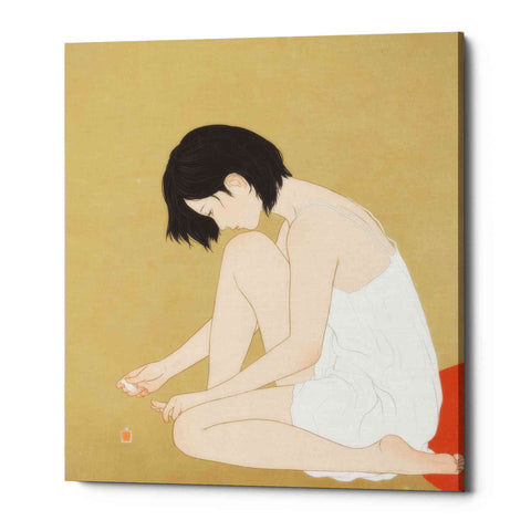 Image of 'A Woman Painting a Pedicure' by Sai Tamiya, Canvas Wall Art