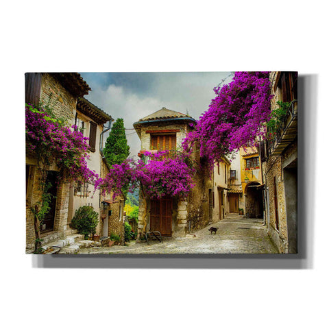 Image of 'Bougainvillea' Canvas Wall Art,Size A Landscape