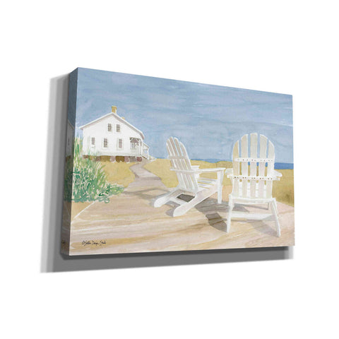 Image of 'Beach Chairs 1' by Stellar Design Studio, Canvas Wall Art,Size A Landscape