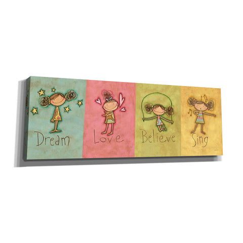 Image of 'Dream Love Believe Sing' by Anne Tavoletti, Canvas Wall Art