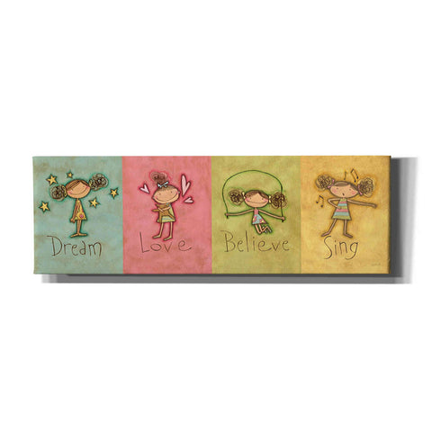 Image of 'Dream Love Believe Sing' by Anne Tavoletti, Canvas Wall Art