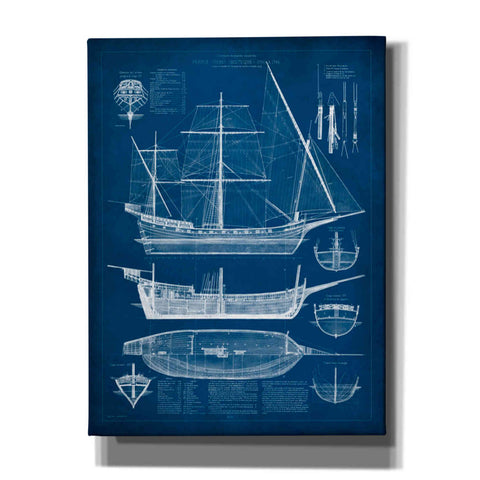Image of 'Antique Ship Blueprint I' by Vision Studio Giclee Canvas Wall Art