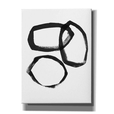 Image of 'Brushstroke Circles III' by Linda Woods, Canvas Wall Art