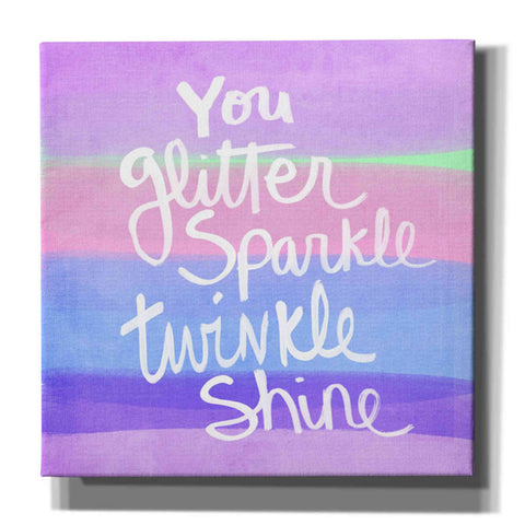 Image of 'Unicorn Stripe Sparkle' by Linda Woods, Canvas Wall Art