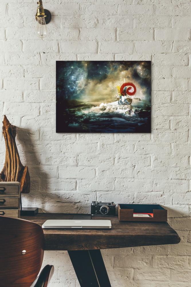 'El Transito De Las Ballenas' by Mario Sanchez Nevado, Canvas Wall Art,12x18