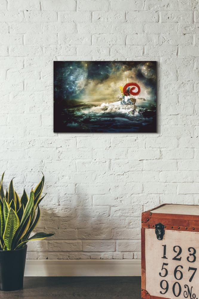 'El Transito De Las Ballenas' by Mario Sanchez Nevado, Canvas Wall Art,18x26