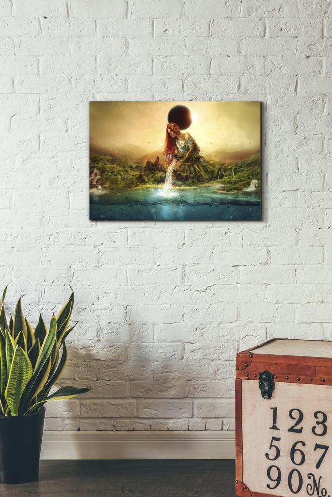 'Fountain of Eternity' by Mario Sanchez Nevado, Canvas Wall Art,18x26