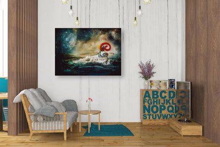 'El Transito De Las Ballenas' by Mario Sanchez Nevado, Canvas Wall Art,26x34
