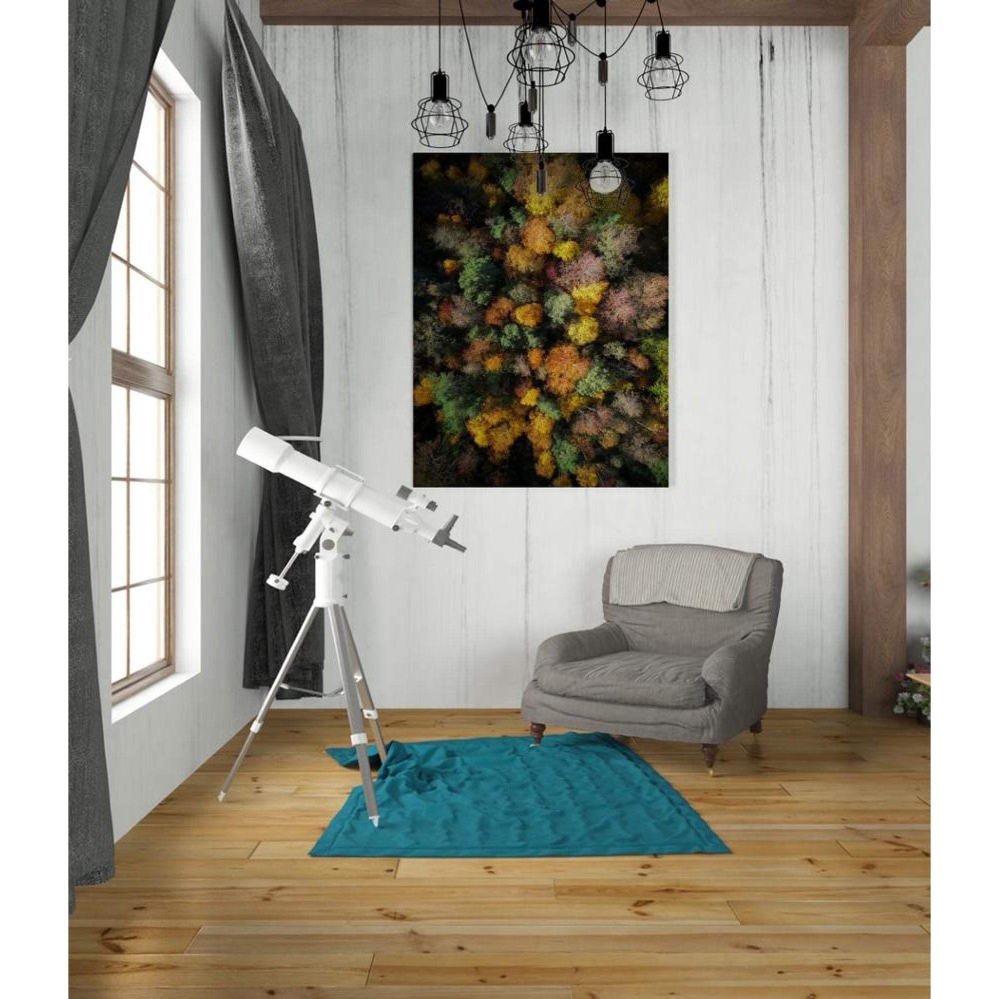 'Autumn Forest - Aerial Photography' by Nicklas Gustafsson, Canvas Wall,26x34