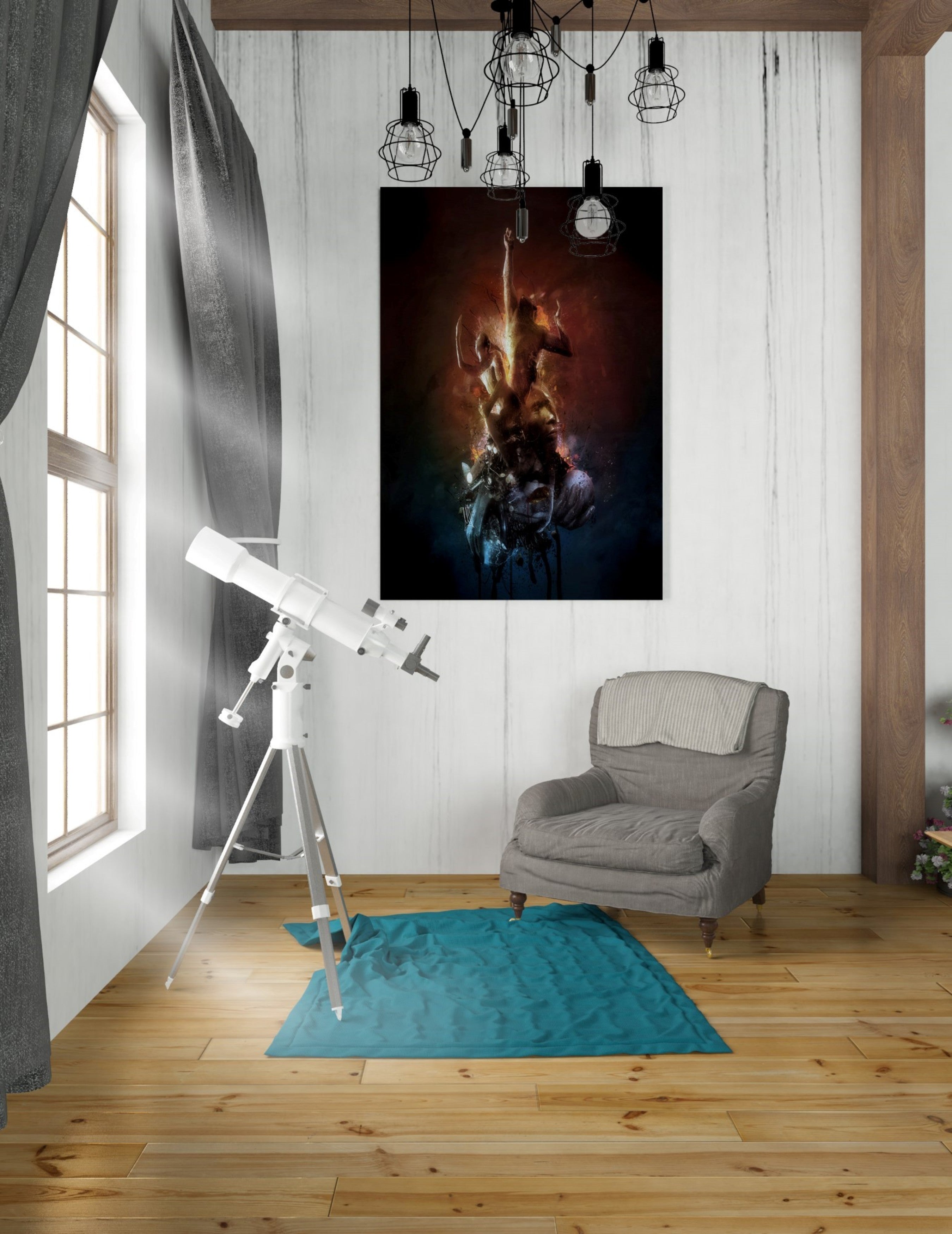 'Hell Are The Others' by Mario Sanchez Nevado, Canvas Wall Art,26x40
